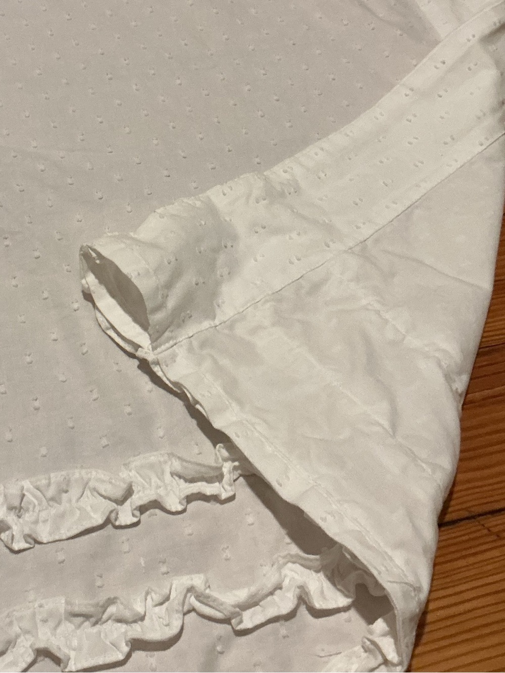 Simply Shabby Chic Crisp White Dotted Swiss Panel